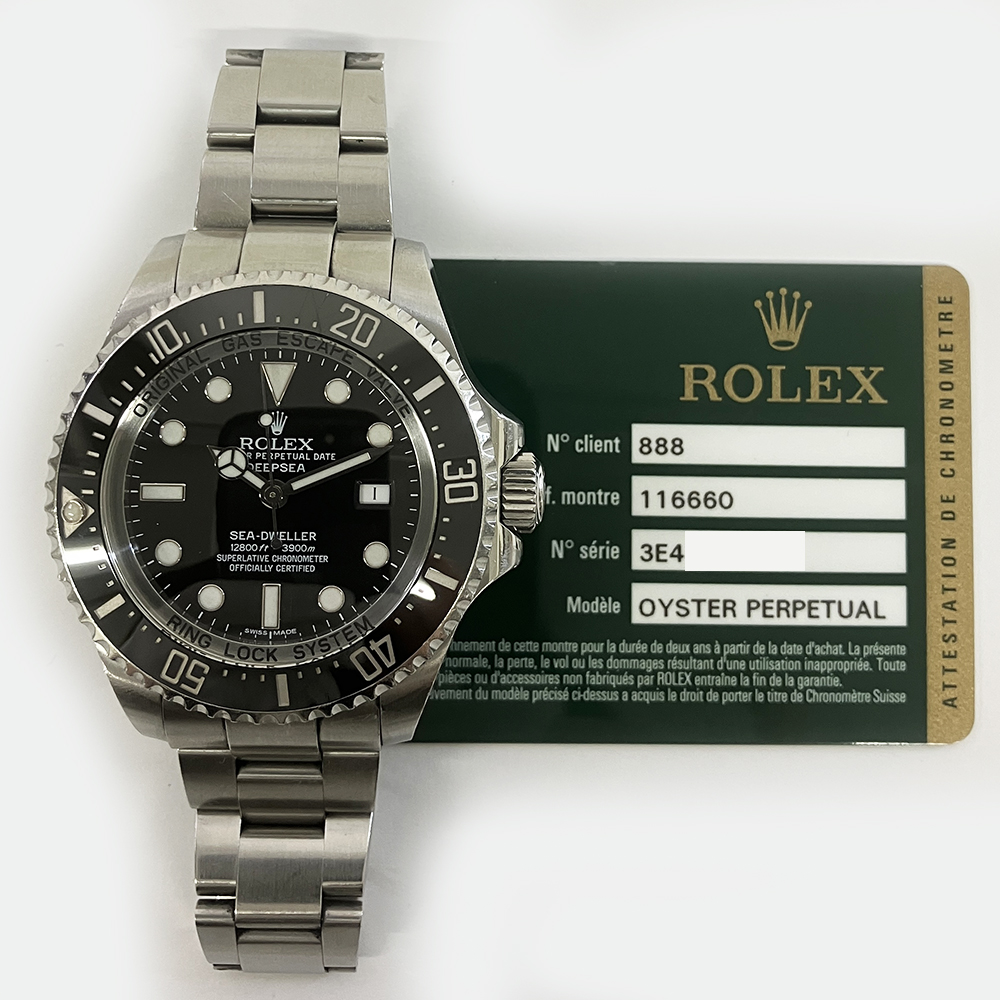 Rolex Black Dial Sea-Dweller Stainless Steel Watch 116660 Oyster Bracelet 2014
