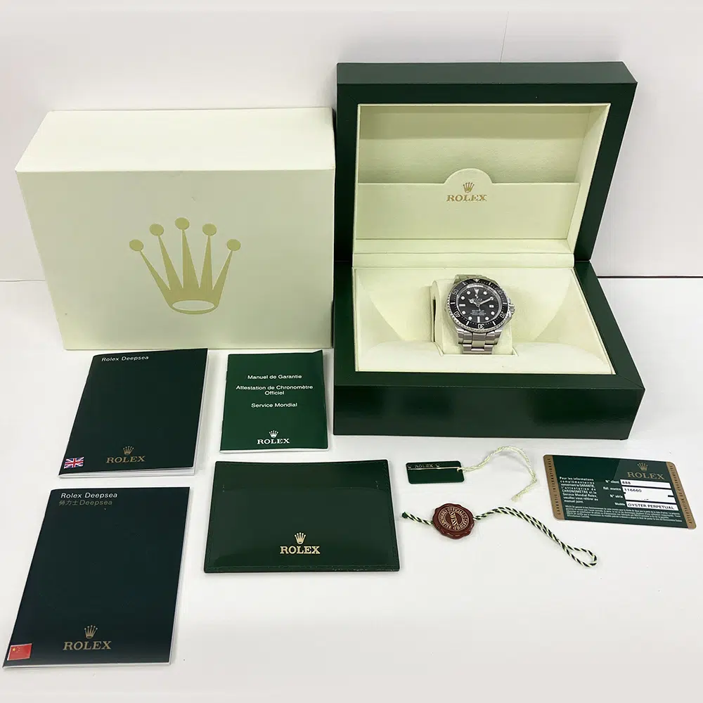 Rolex Black Dial Sea-Dweller Stainless Steel Watch 116660 Oyster Bracelet 2014 – image 8