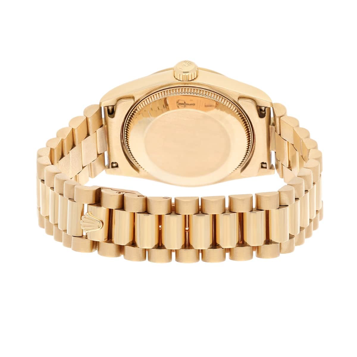 Rolex 31mm 18kt Gold Datejust Presidential Champagne Diamond Dial Midsize 68278