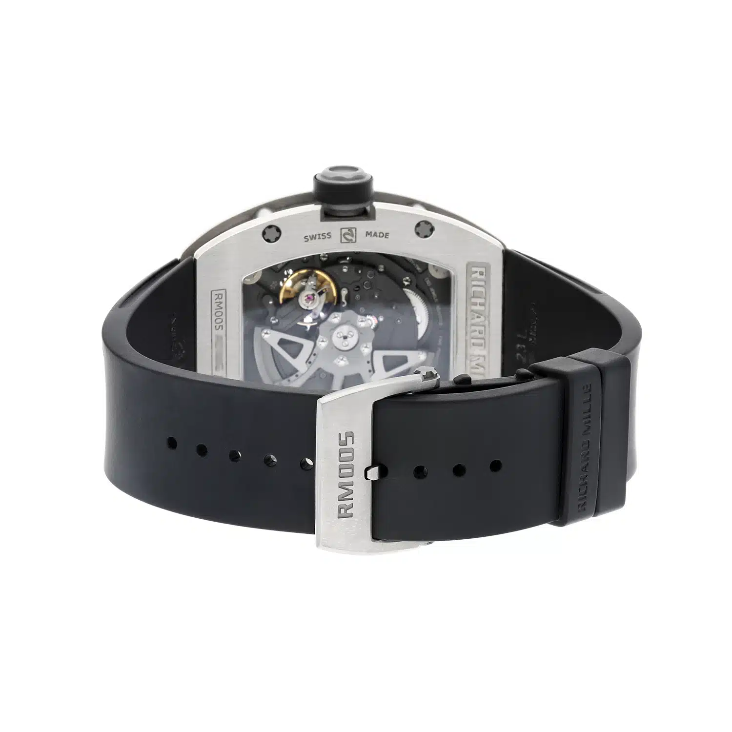 Richard Mille RM 005 Manual Wind White Gold Mens Watch Rubber Band Complete – image 7