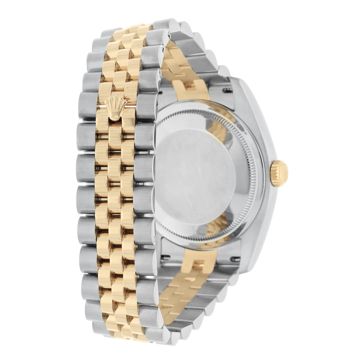 Rolex Datejust 36 Gold and Steel 116233-0151 Watch Champagne Index Dial Jubilee Watch