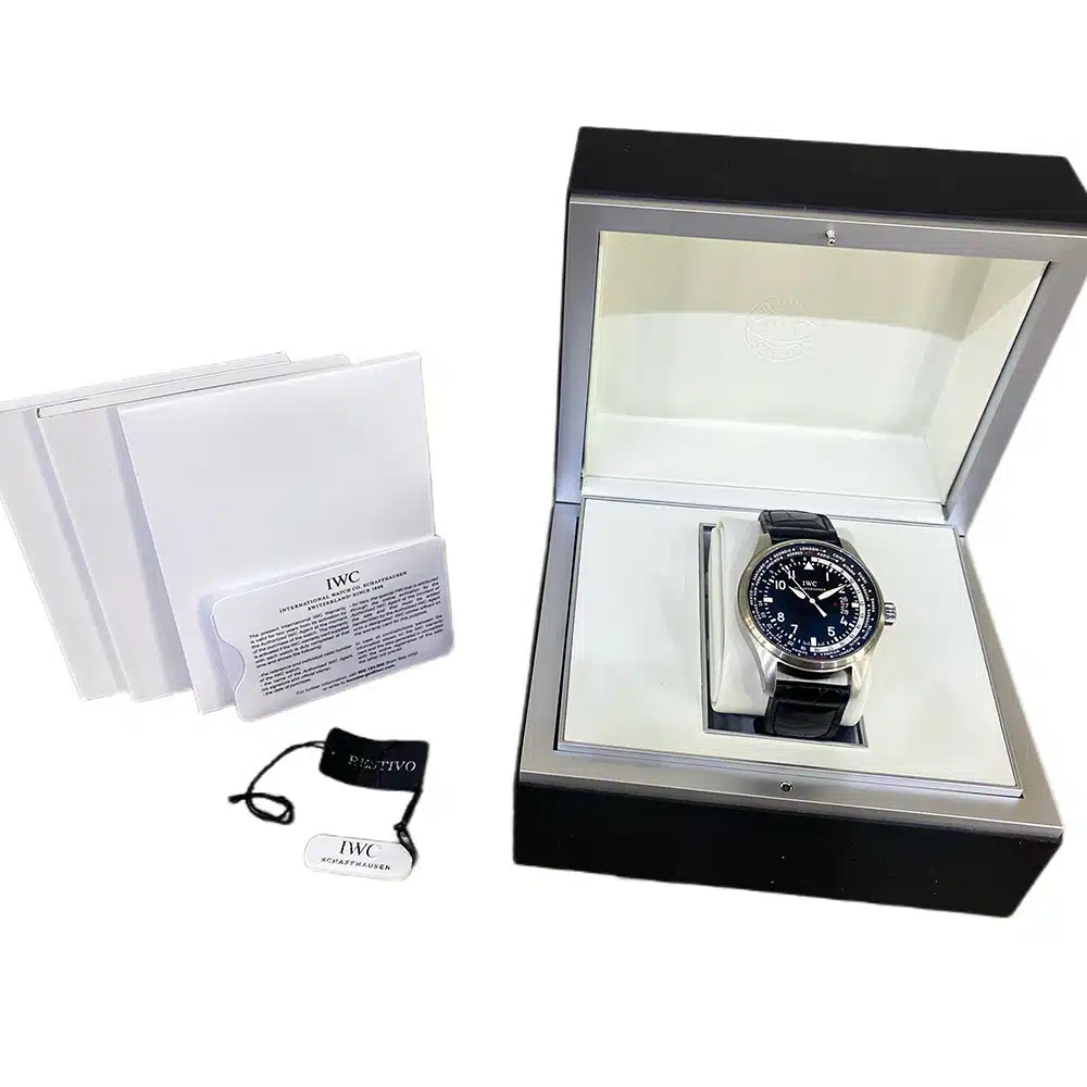 IWC Pilot Worldtimer  IW326201 Stainless Steel with Black Crocodile Leather Watch 2018 – image 7