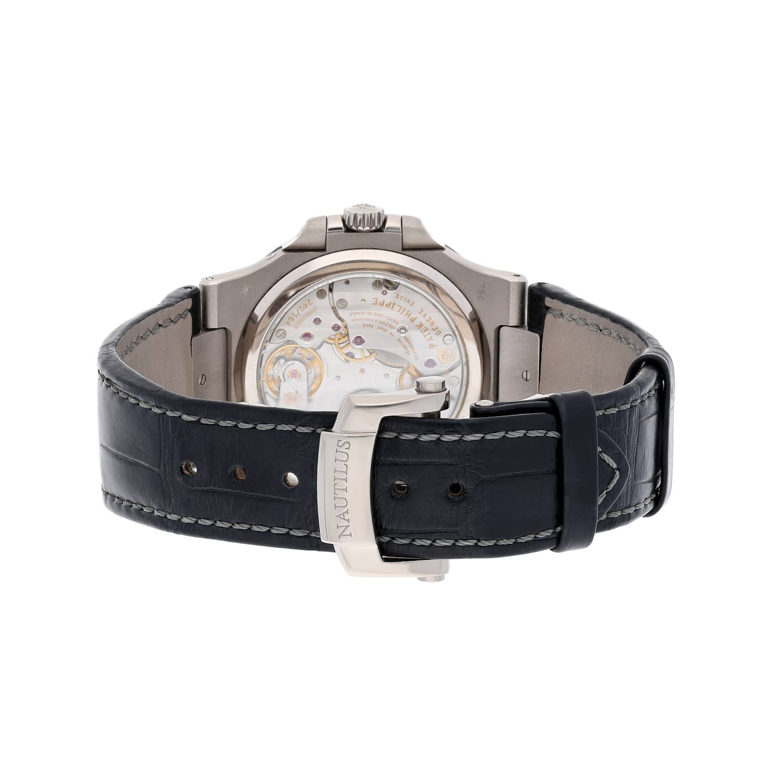 Patek Philippe Nautilus 5712G-001 Moonphase White Gold Mens Watch Grey Dial