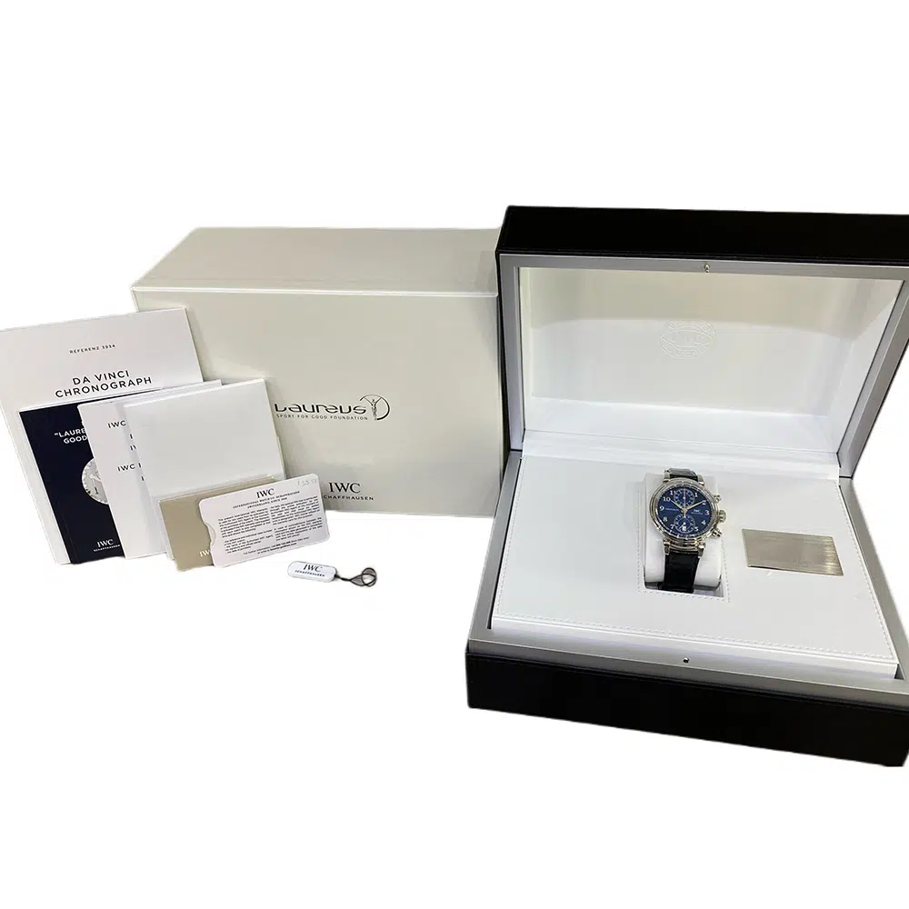 IWC Da Vinci Chronograph IW393402 Stainless Steel with Black Alligator Leather Watch 2018 – image 7