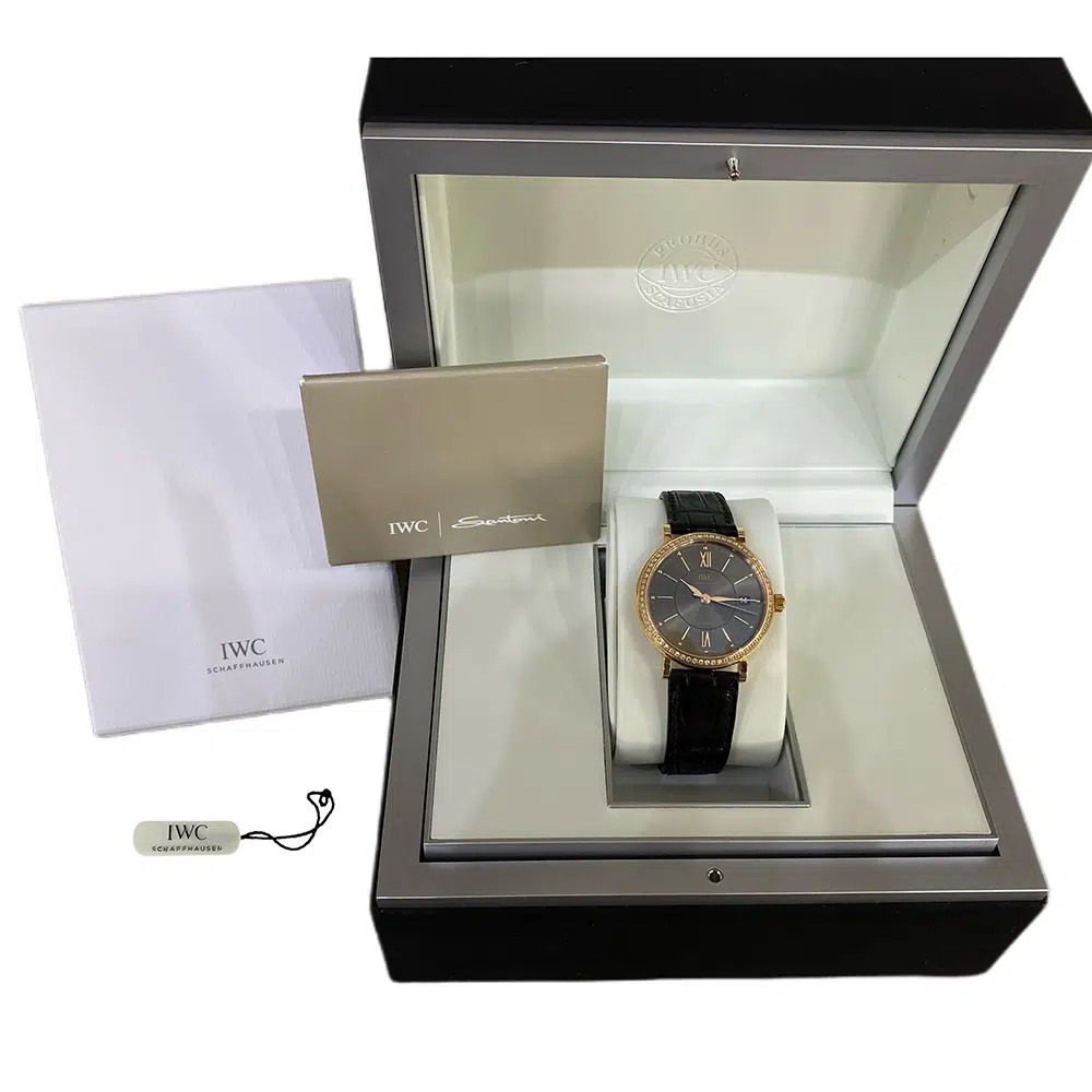 IWC Portofino IW458108 Rose Gold with Black Leather Watch 2018 – image 7
