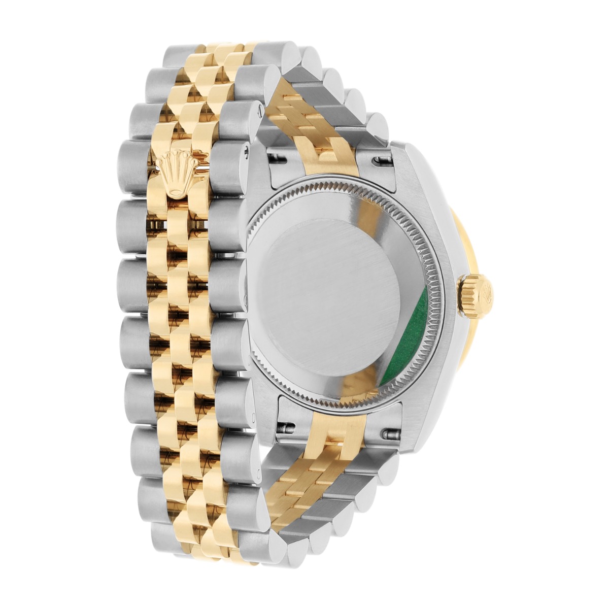 Rolex Datejust 178383 Stainless Steel & 18K Yellow Gold 31mm Diamond Bezel Green Dial