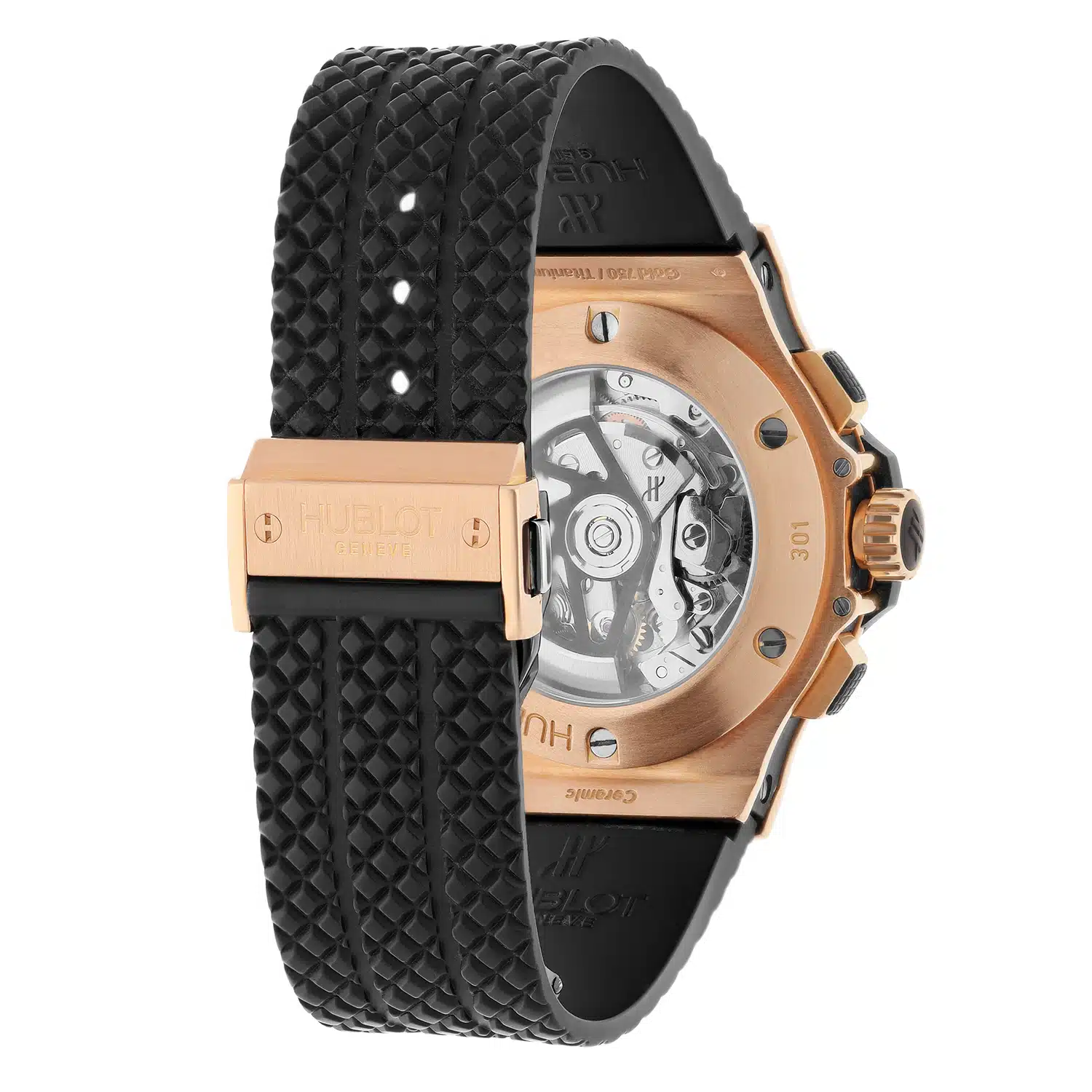 Hublot Big Bang Black 301.PB.131.RX Rose Gold with Black Rubber Watch – image 7