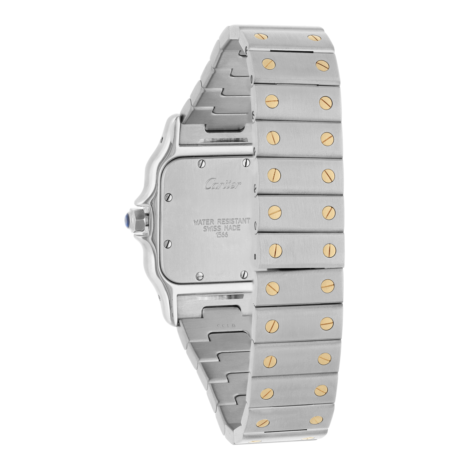 Cartier Santos W20011C4 29 MM Silver-tone Dial Pre-owned Cartier Santos W20011C4 29 MM Silver-tone Dial Pre-owned