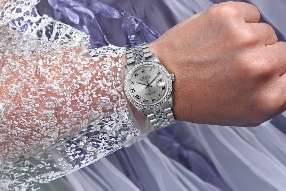 Rolex Datejust 31 Silver Roman Dial Diamond Bezel Stainless Steel Watch 68274