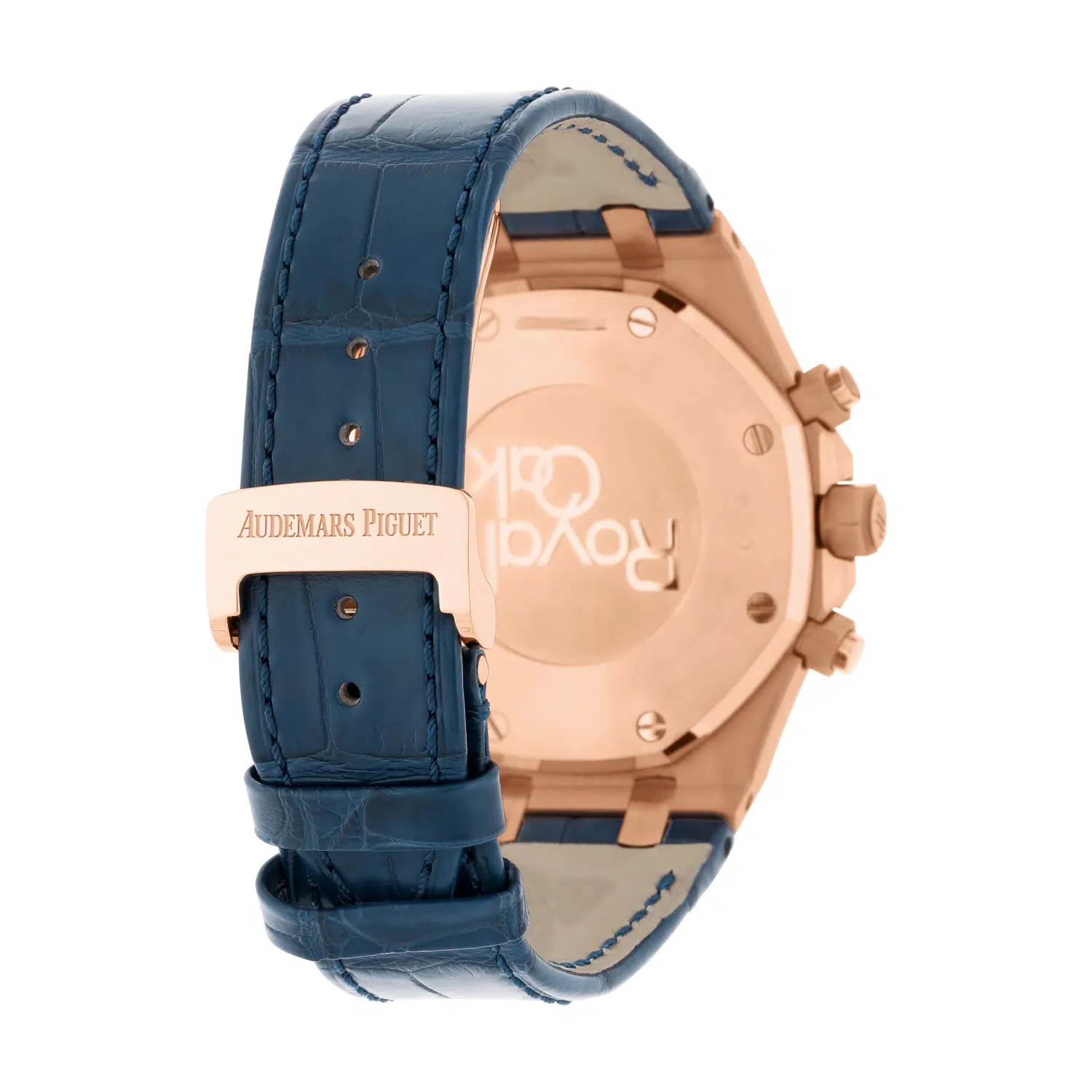 Audemars Piguet Royal Oak Chronograph 26331OR.OO.D315CR.01 Blue Dial Blue Leather Rose Gold Watch – image 7