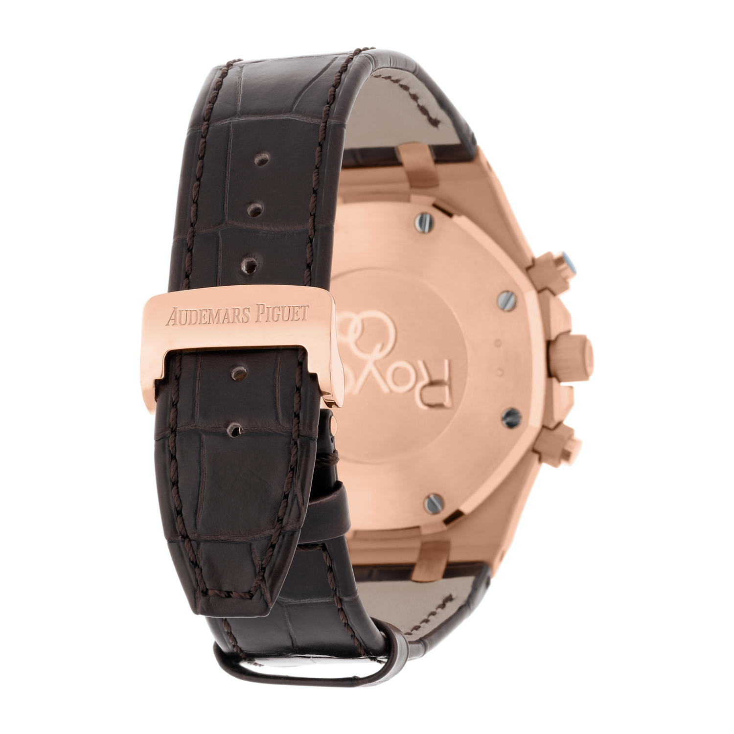 Audemars Piguet Royal Oak Chronograph 26331OR.OO.D821CR.01 Chocolate Dial Brown Leather Rose Gold Watch