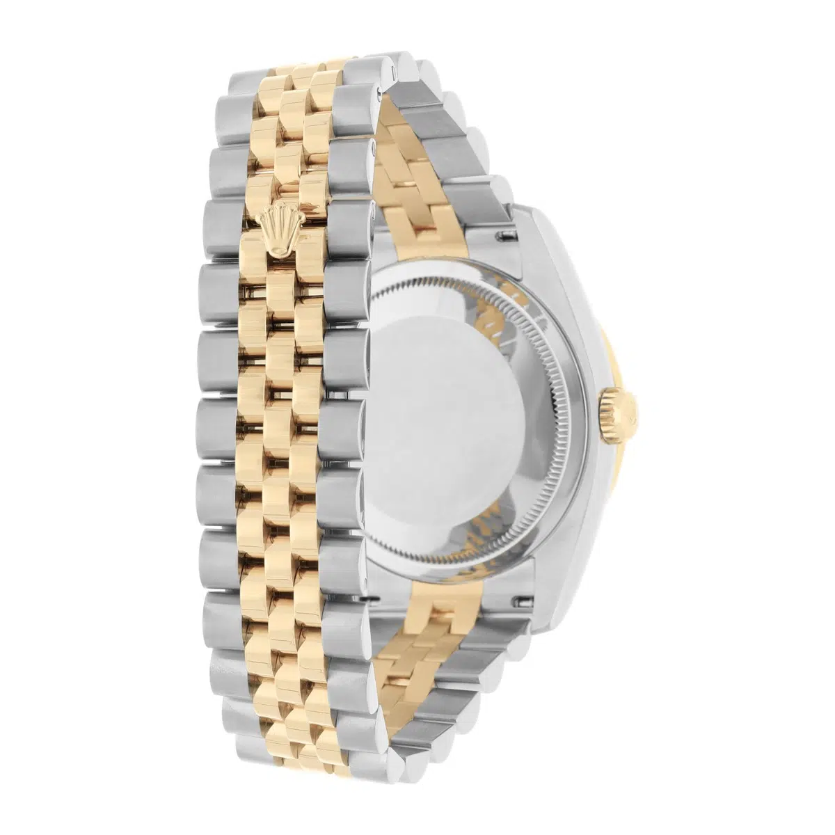Rolex Datejust 36 Diamond Gold and Steel 116233 Ivory Pyramid Dial Jubilee Watch – image 7