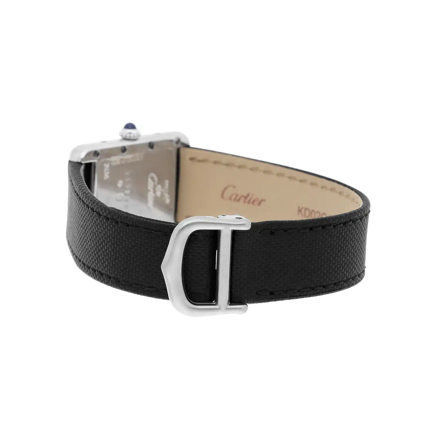 Cartier Tank Must De 2416 Quartz 22mm Silver Swiss Watch New Leather Strap – image 7