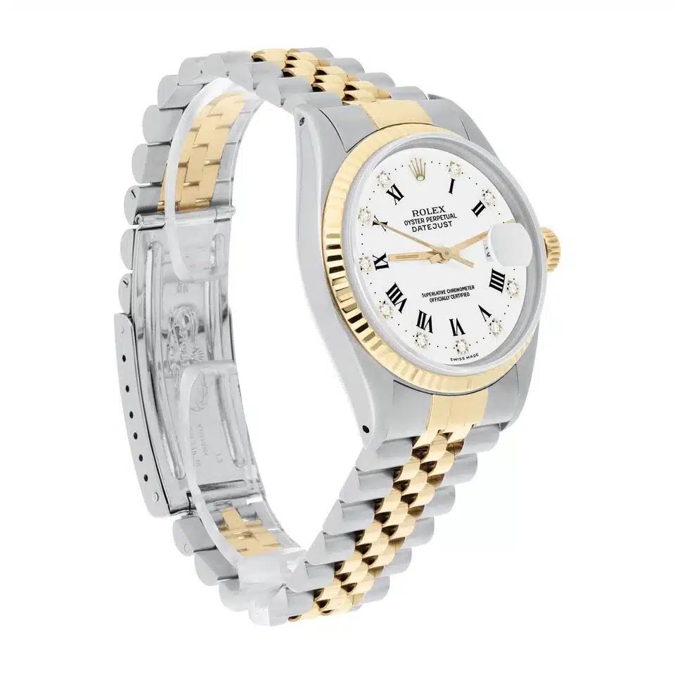 Rolex Datejust 36mm Two Tone White Diamond Dial Jubilee 16233 Complete 1992 – image 7