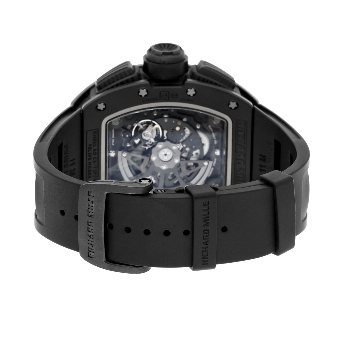 Richard Mille RM 011 Black Phantom PVD Ceramic Carbon Rubber Watch Complete
