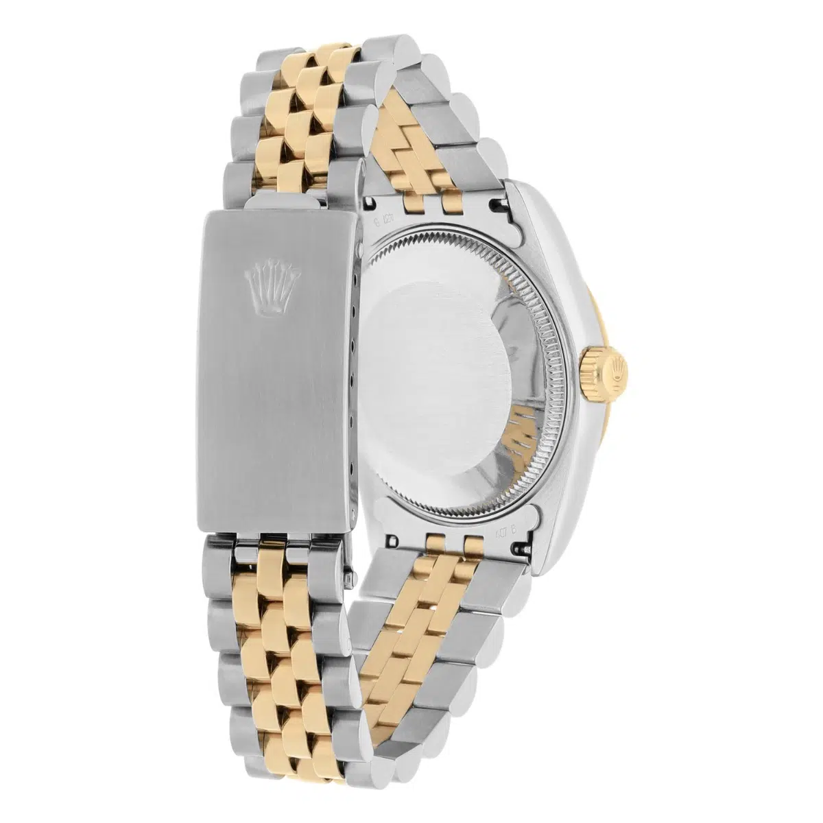 Rolex Datejust 31mm 68273 Champagne Houndstooth Diamond Dial Two Tone Watch Circa 1993 – image 7