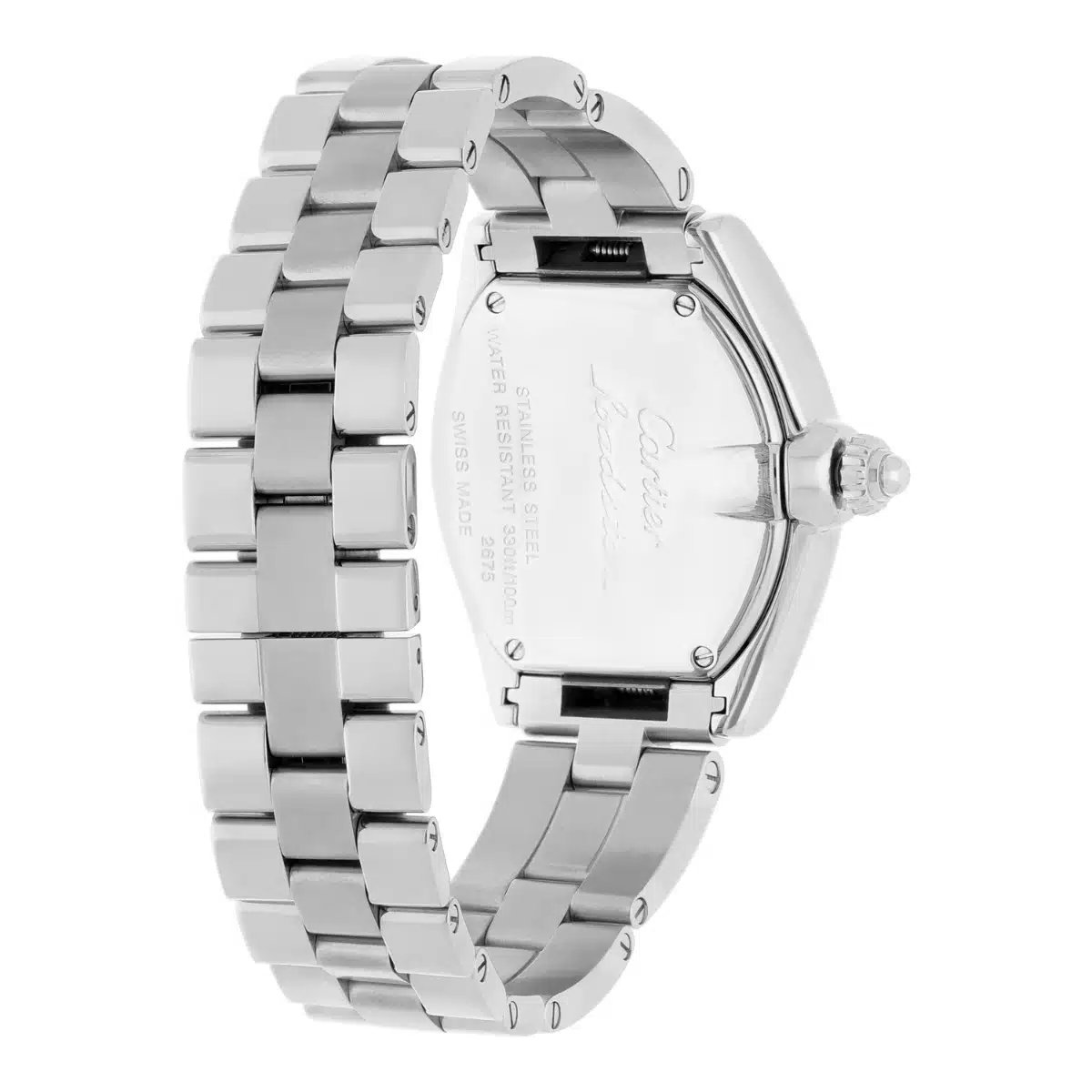 Cartier Roadster Sm W62016V3 Ladies Peach Dial Stainless Steel Watch with Diamond Bezel – image 7