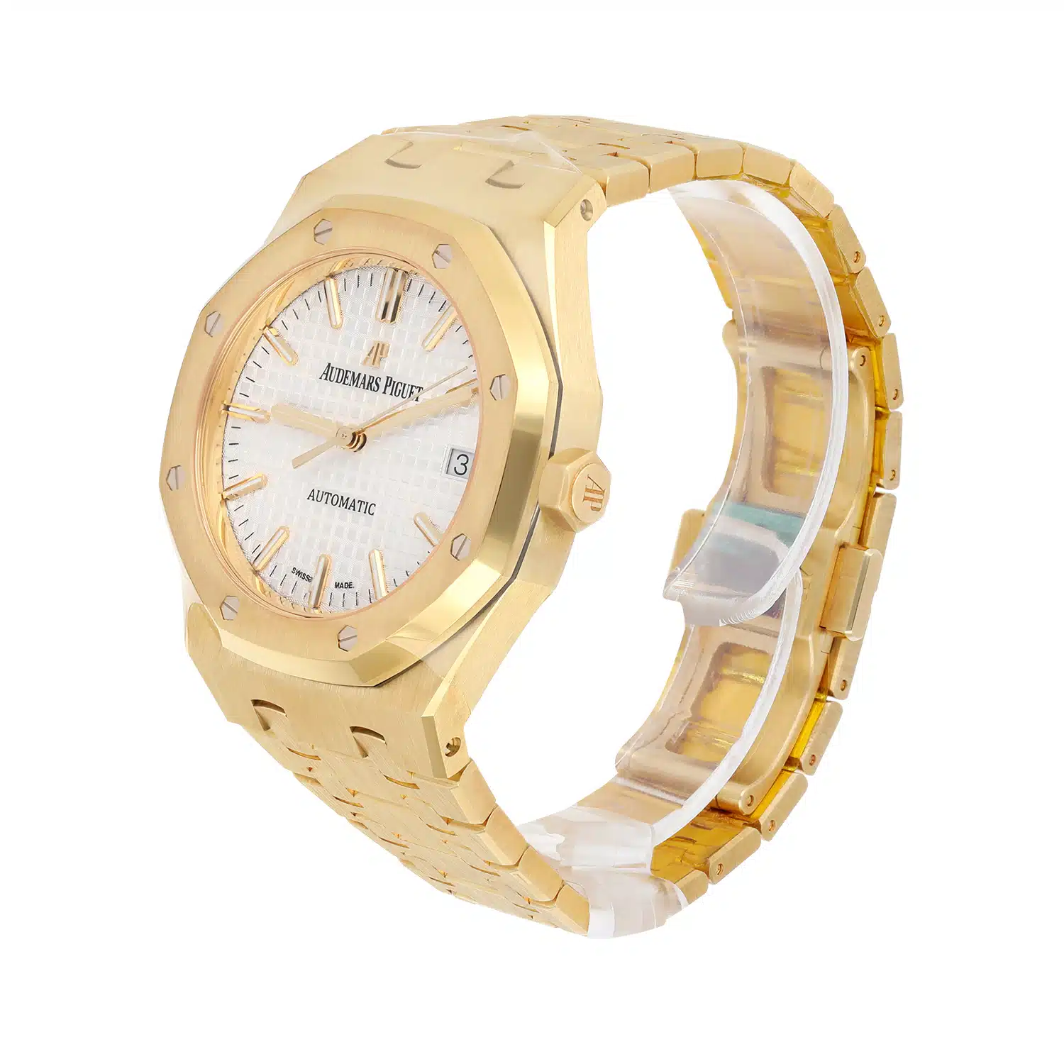 Audemars Piguet Royal Oak Selfwinding 15450BA.OO.1256BA.01 37MM White Index Dial Yellow Gold Watch UNWORN – image 5