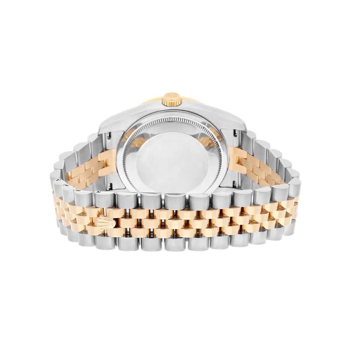 Rolex Datejust 36 Gold/Steel 116233 Diamond Bezel White Roman Dial Jubilee Band Watch – image 8