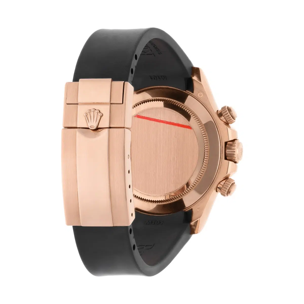 Rolex Daytona 18k Rose Gold Chocolate Arabic Dial Rubber Band 40mm Watch 116515 – image 7