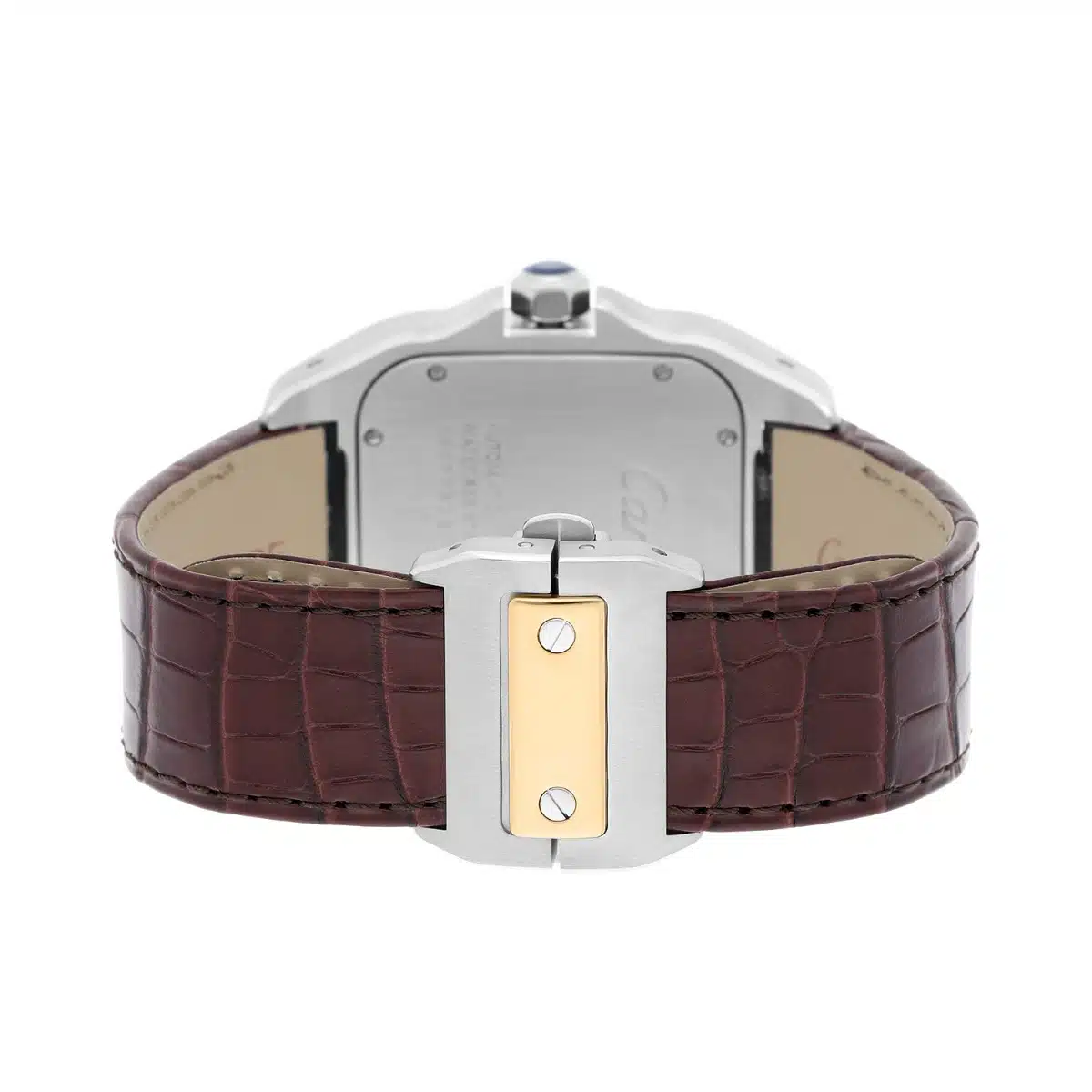 Cartier Santos 100 w20072x7 Stainless Steel/Yellow Gold White Dial Mens Watch – image 8