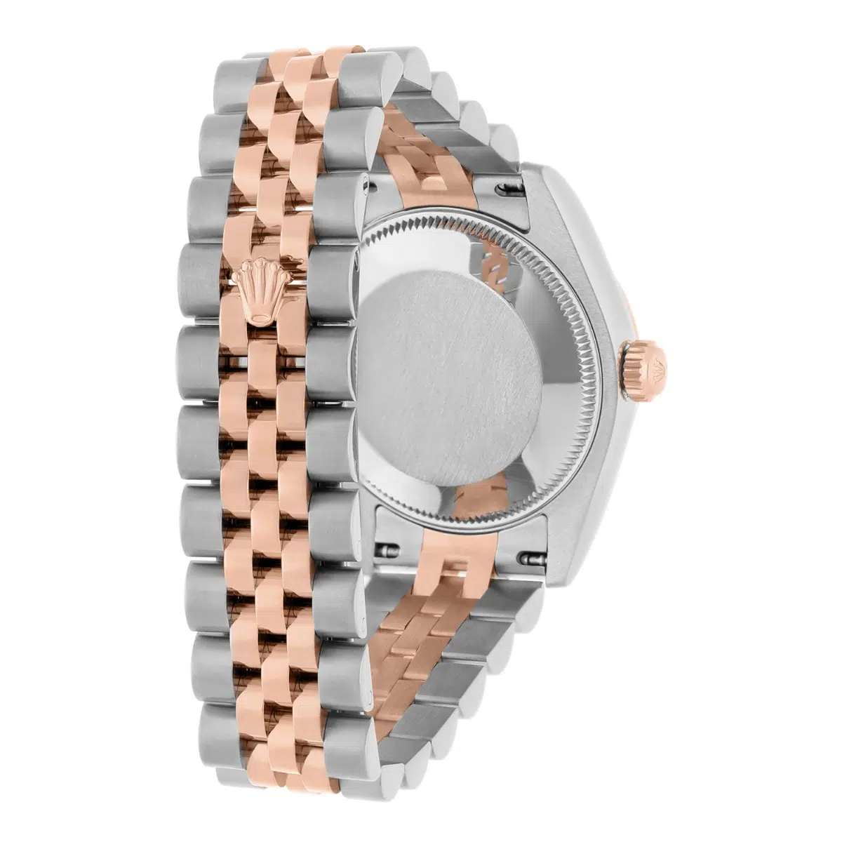 Rolex Datejust 31mm 18k Rose Gold/Steel Watch White Roman Dial Diamonds 178271 – image 7