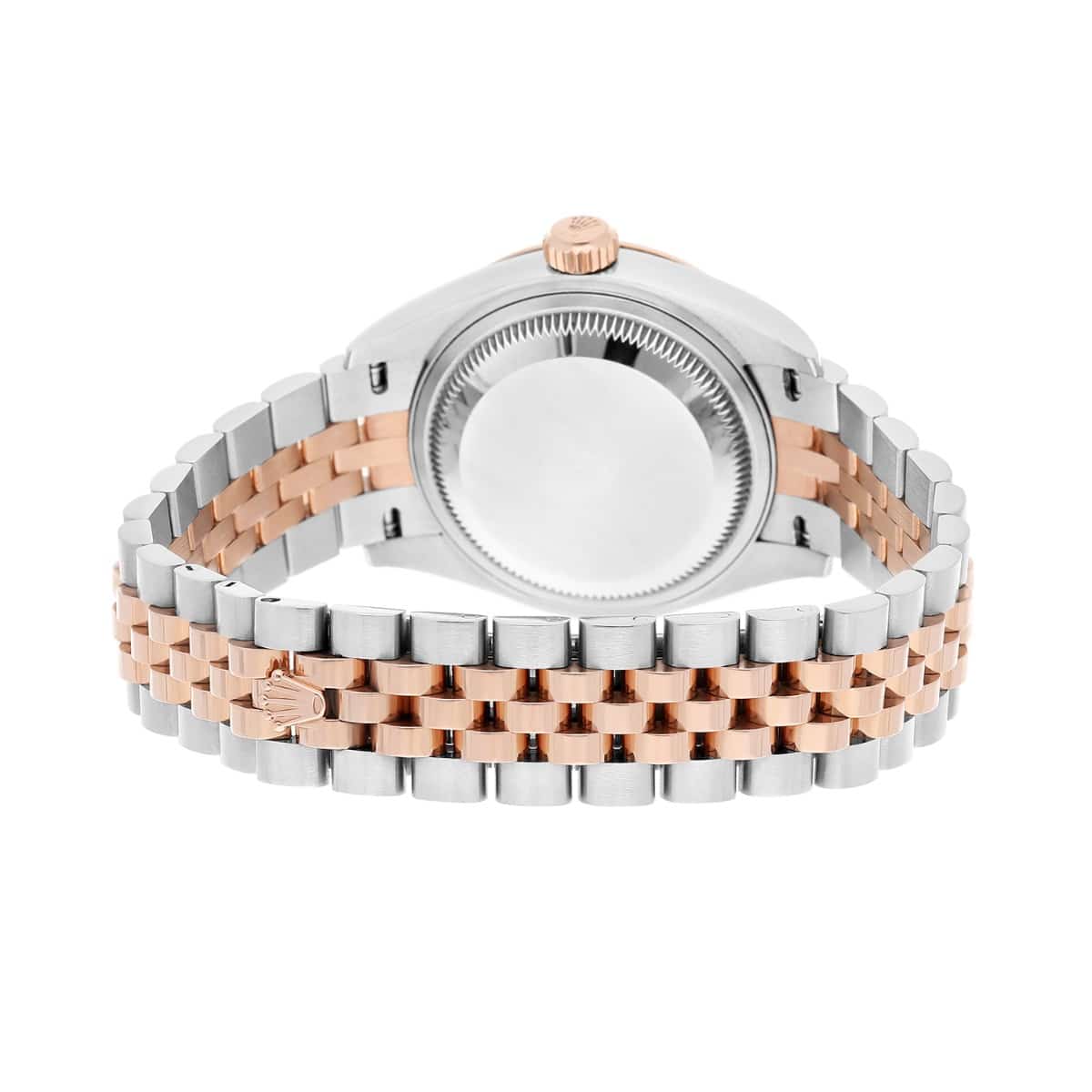Rolex Lady Datejust 28mm Rose Gold/Steel Pink Roman Dial & Fluted Bezel Jubilee Bracelet 279171