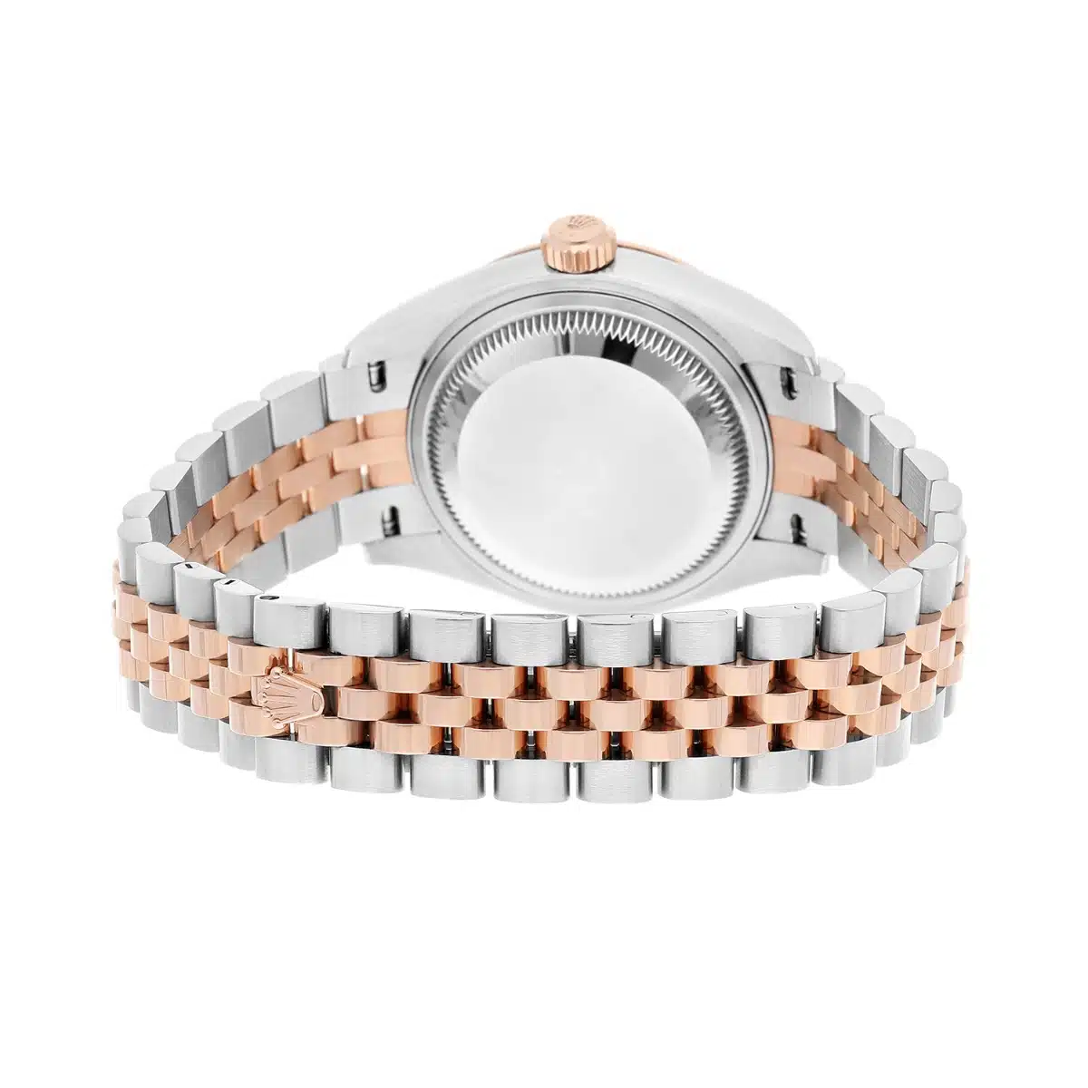 Rolex Lady Datejust 28mm Rose Gold/Steel Pink Roman Dial & Fluted Bezel Jubilee Bracelet 279171 – image 7