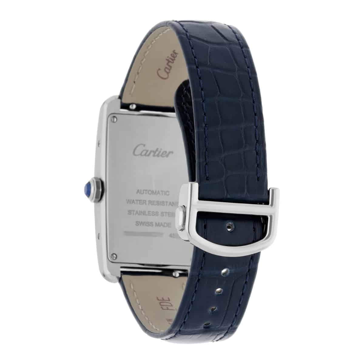 Cartier Tank Americaine Large Model Automatic Silver Dial Men's Watch WSTA0083