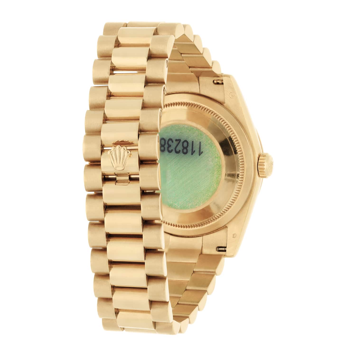 Rolex 18K Yellow Gold 36mm Day-Date President 118238-0103 Engraved Mint Condition