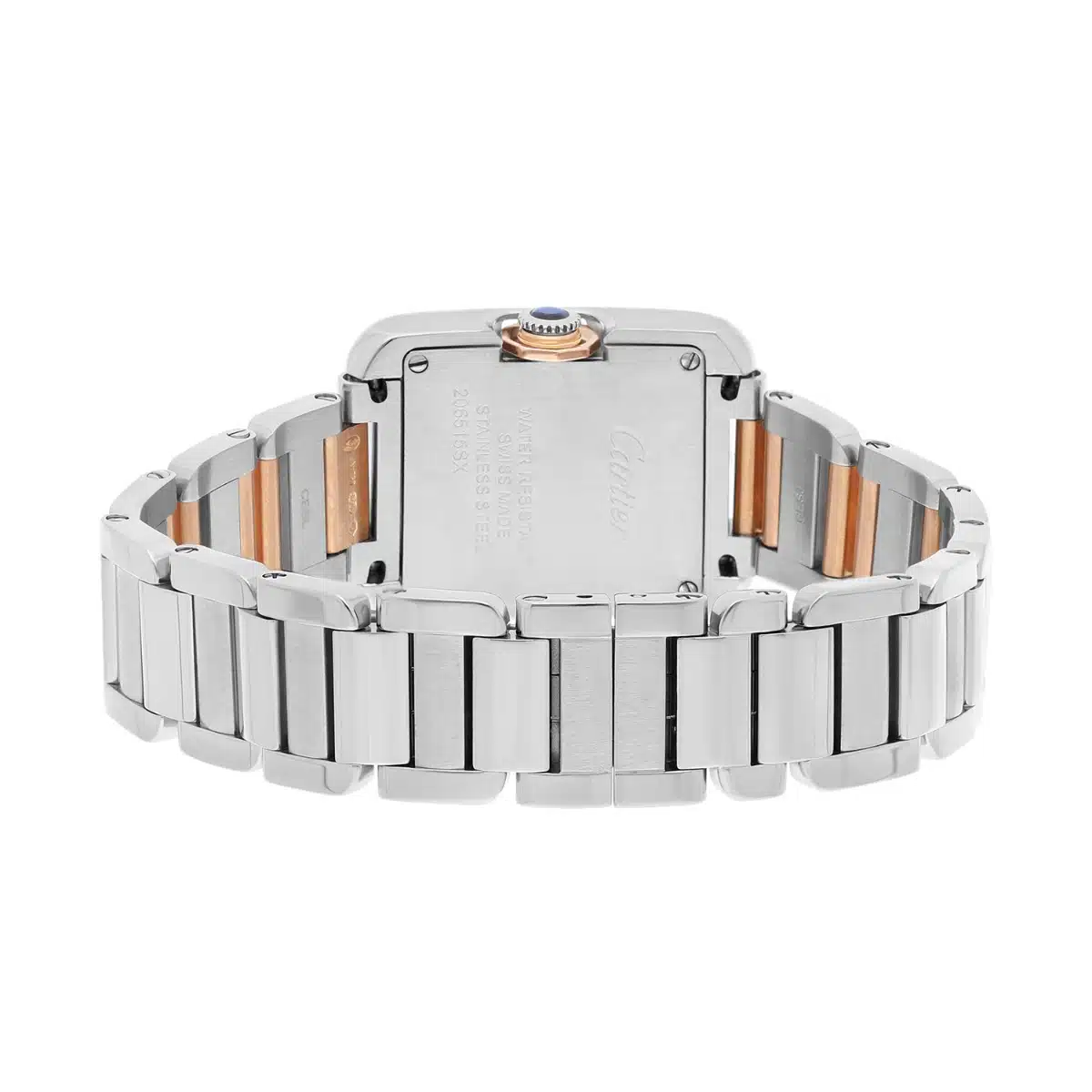 Cartier Tank Anglaise Two Tone Small Steel/Rose Gold Watch Diamond Dial Ladies WT100024 – image 8