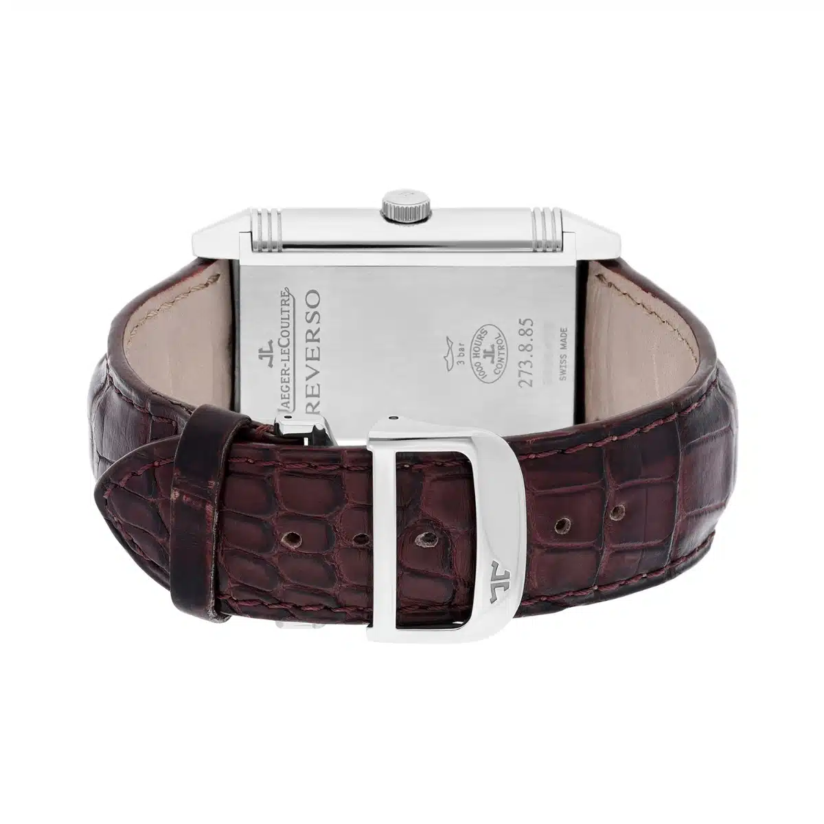 Jaeger-LeCoultre Grande Reverso Duo 273.8.85 Men’s Stainless Steel Watch B/P – image 9