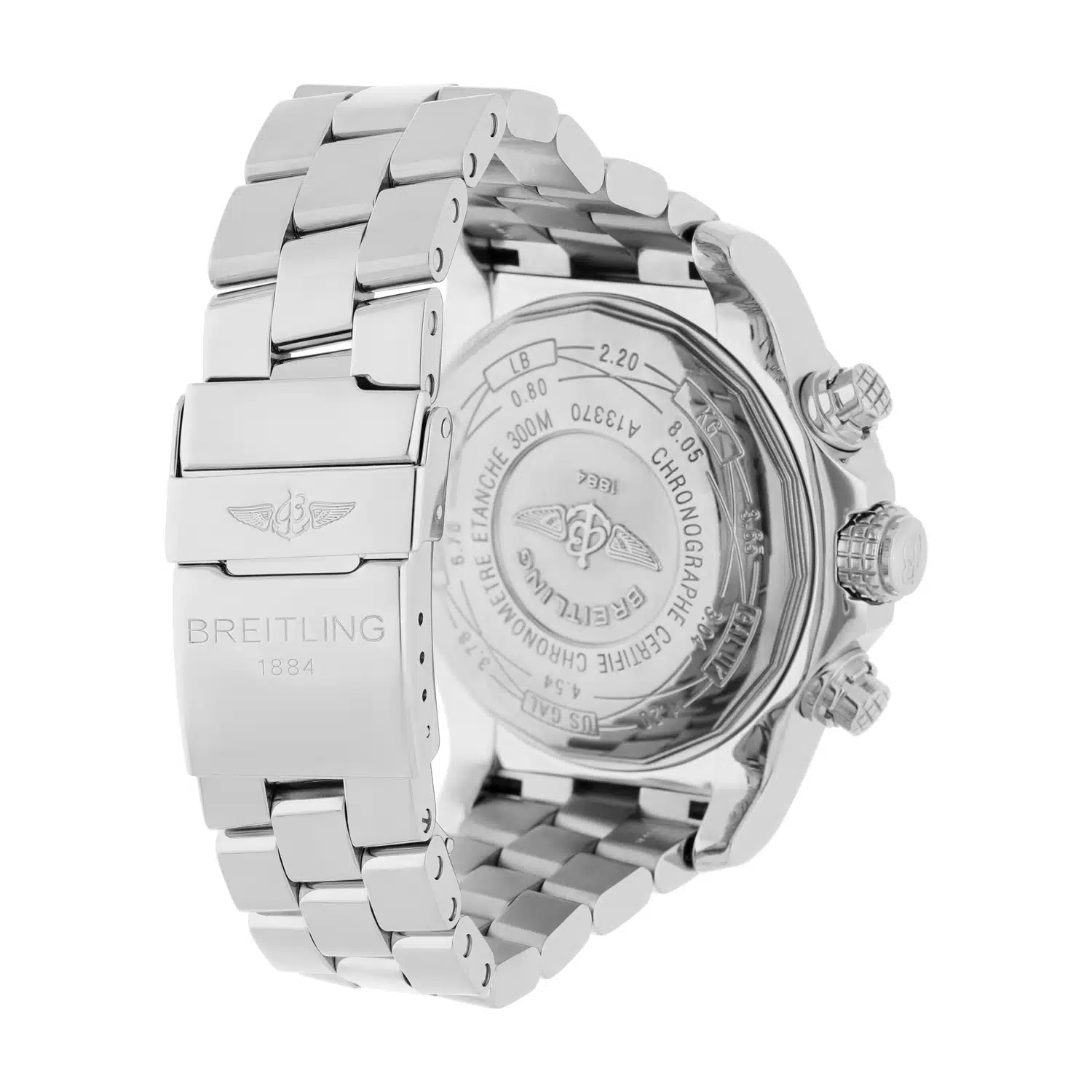 Breitling Super Avenger SS Chronograph White Index 48mm Diamond Bezel A13370 – image 7