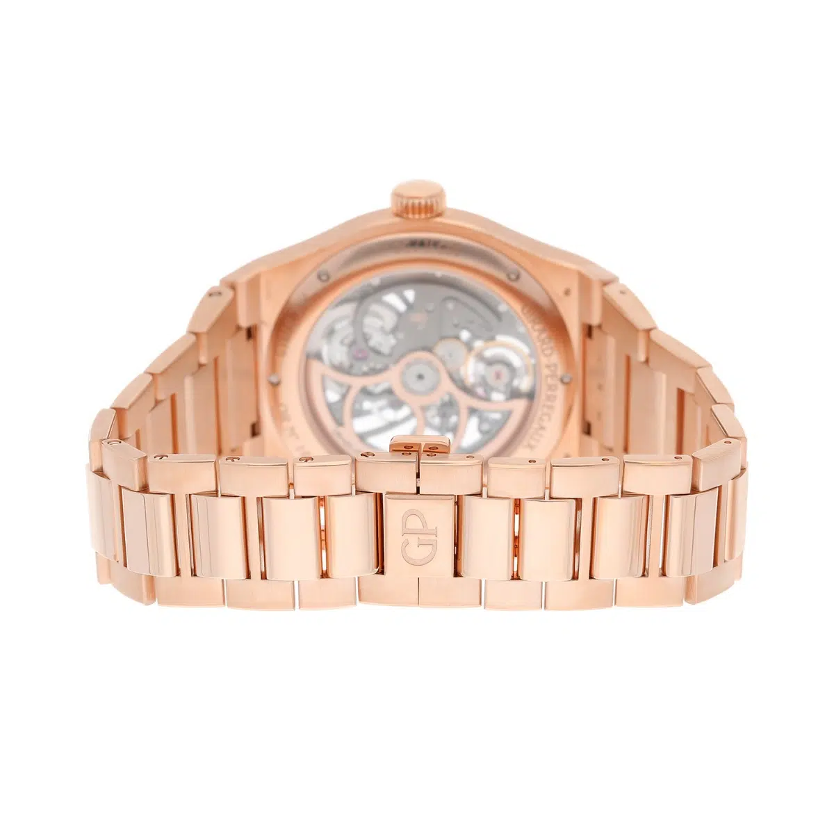 Girard Perregaux Laureato Skeleton Openworked Rose Gold Bracelet 81015 Watch B/P – image 7