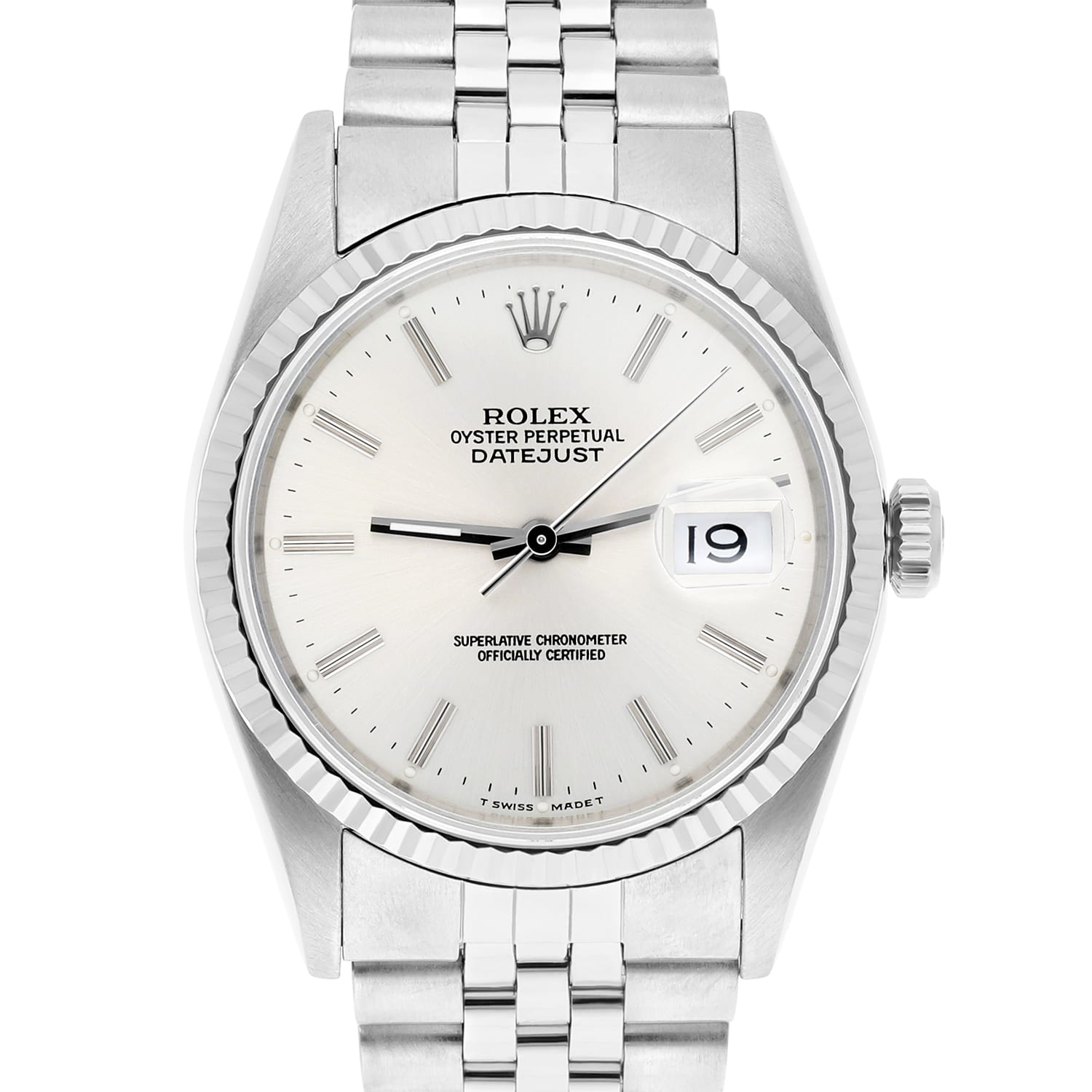 Rolex Datejust 36mm Stainless Steel 16234 Silver Dial, Jubilee Circa 1995