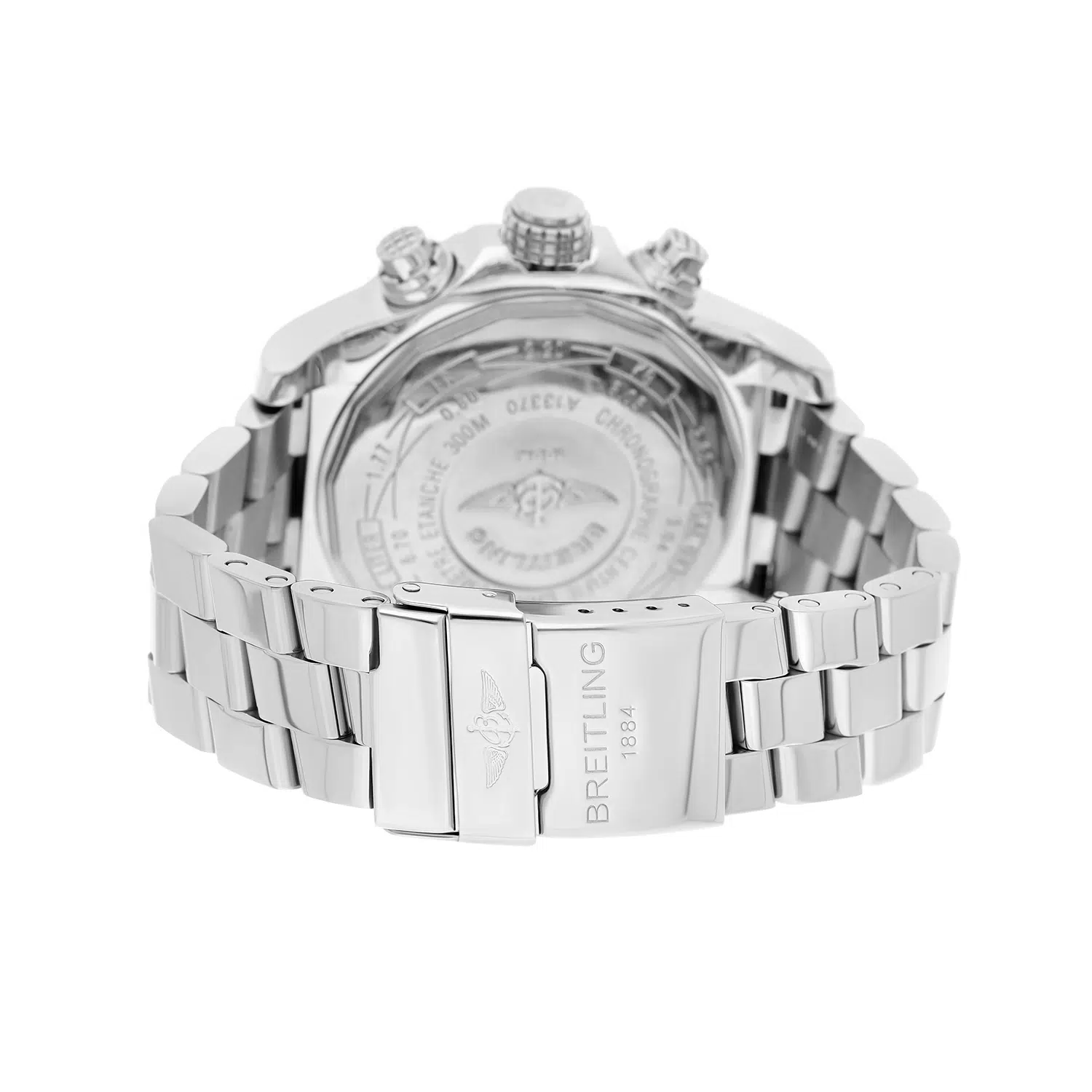 Breitling Super Avenger SS Chronograph Black Arabic 48mm Diamond Bezel A13370 – image 8