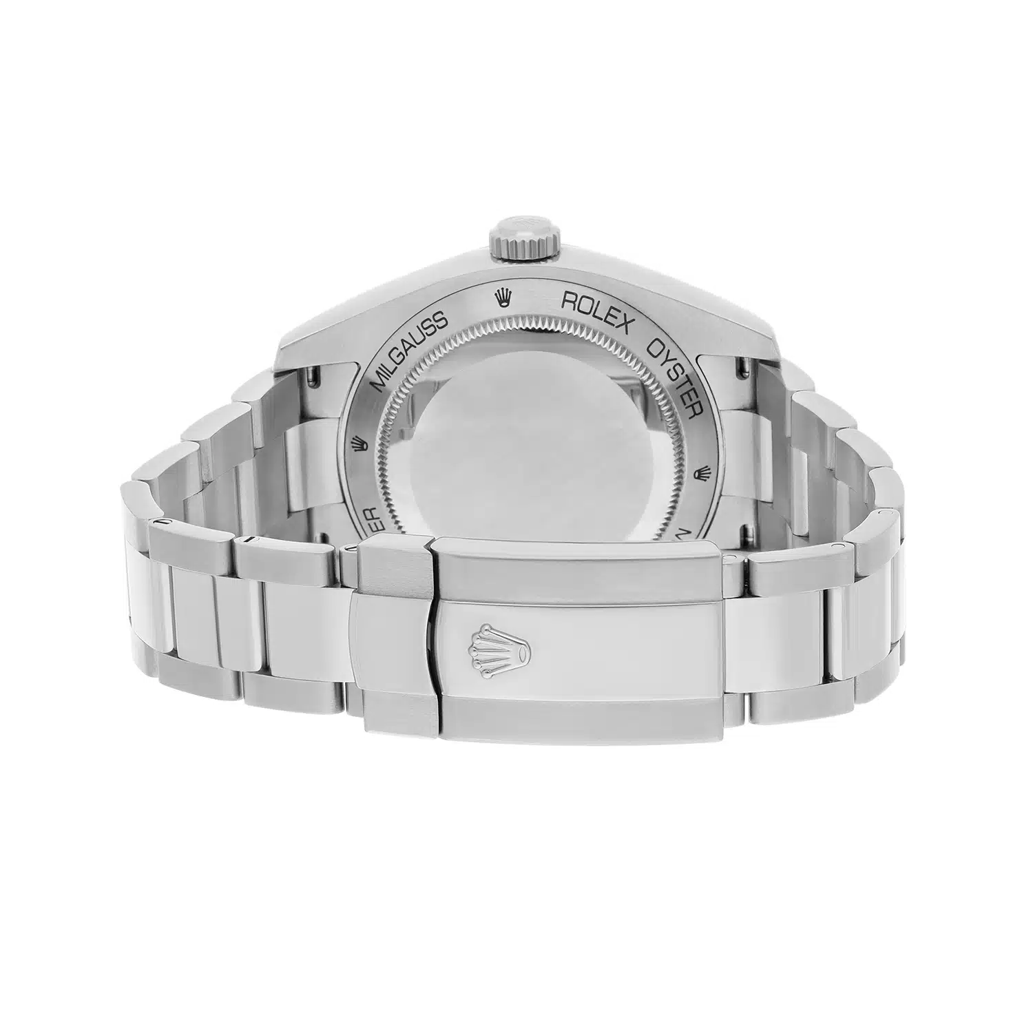 Rolex Milgauss 116400 40mm Stainless Steel Orange Hand Black Dial – image 7