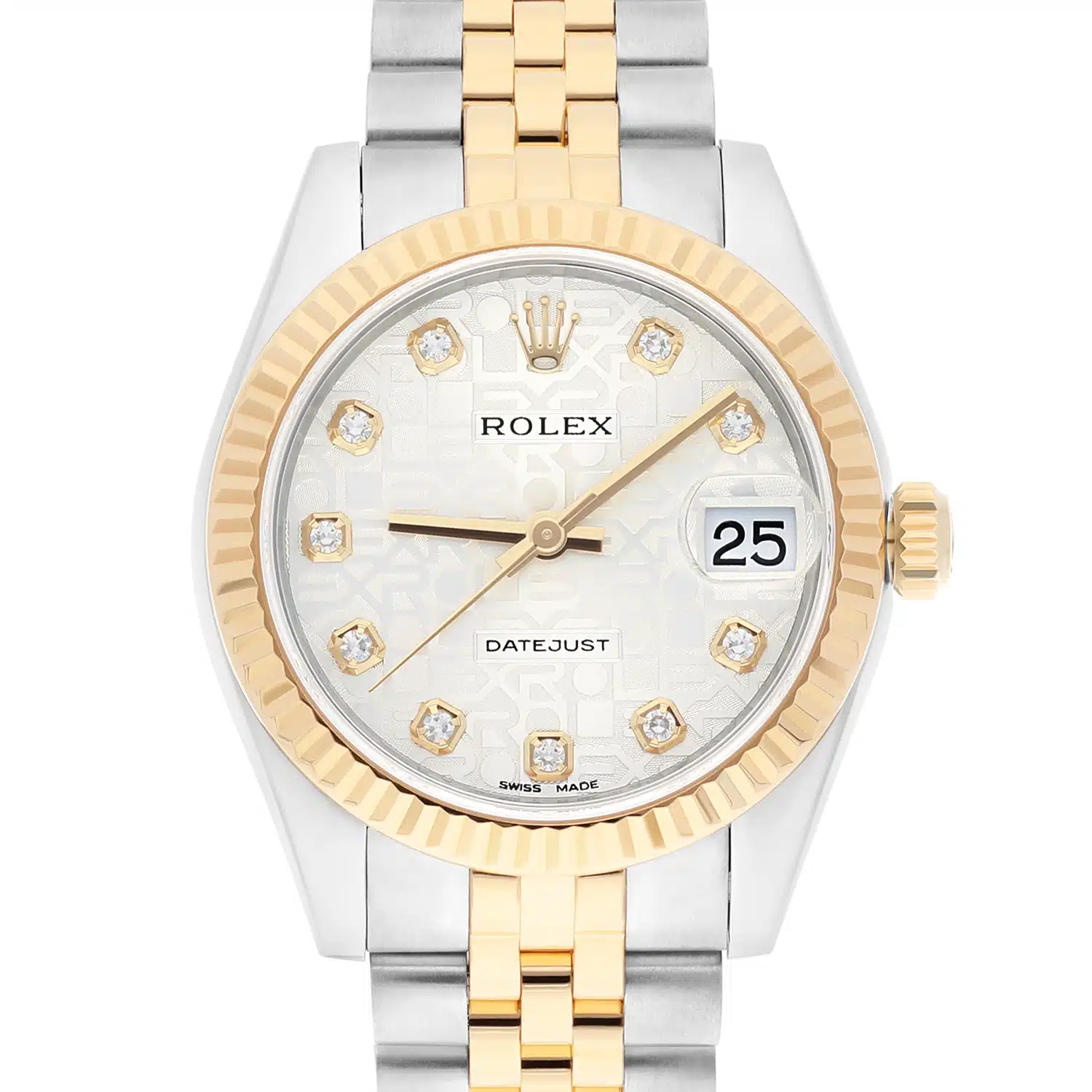 Rolex Women's Datejust 31 178273-0006 Silver Jubilee Diamond Dial, Jubilee Bracelet