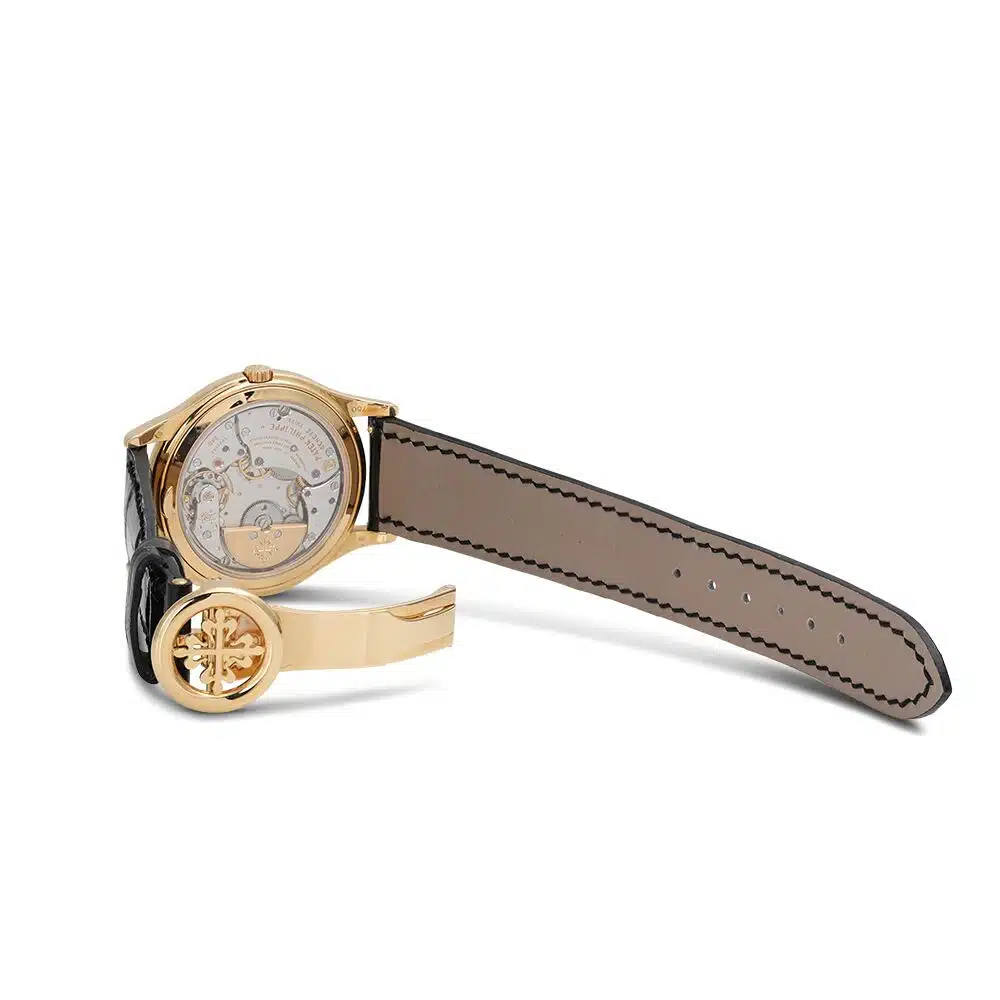 Patek Philippe Perpetual Calendar 5140j-001 Yellow Gold With Black Leather Watch – image 5