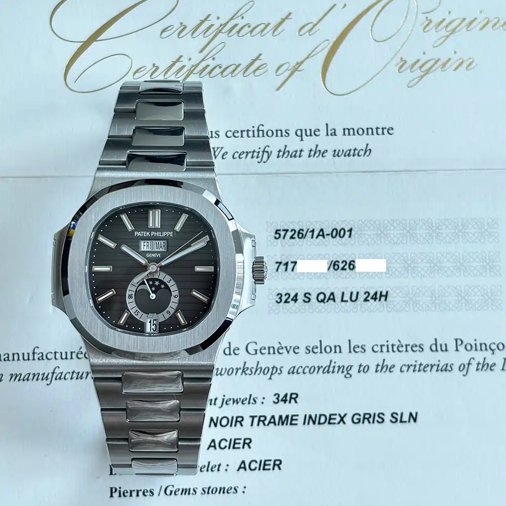 Patek Philippe Nautilus 5726/1A-001 Stainless Steel Watch Grey Dial MINT 2018 – image 2