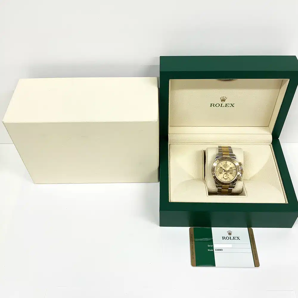 Rolex 116503 40mm Daytona Stainless Steel and Yellow Gold with Champagne Dial Watch 2016 – image 8