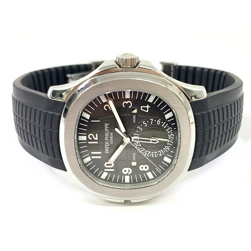 Patek Philippe Aquanaut Travel Time 5164A-001 Stainless Steel With Black Rubber Watch Black Dial 2013 – image 3