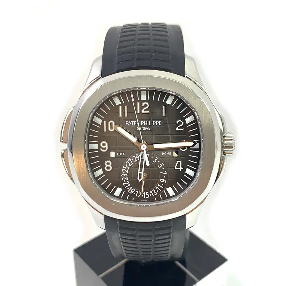 Patek Philippe Aquanaut Travel Time 5164A-001 Stainless Steel With Black Rubber Watch Black Dial 2013 – image 4