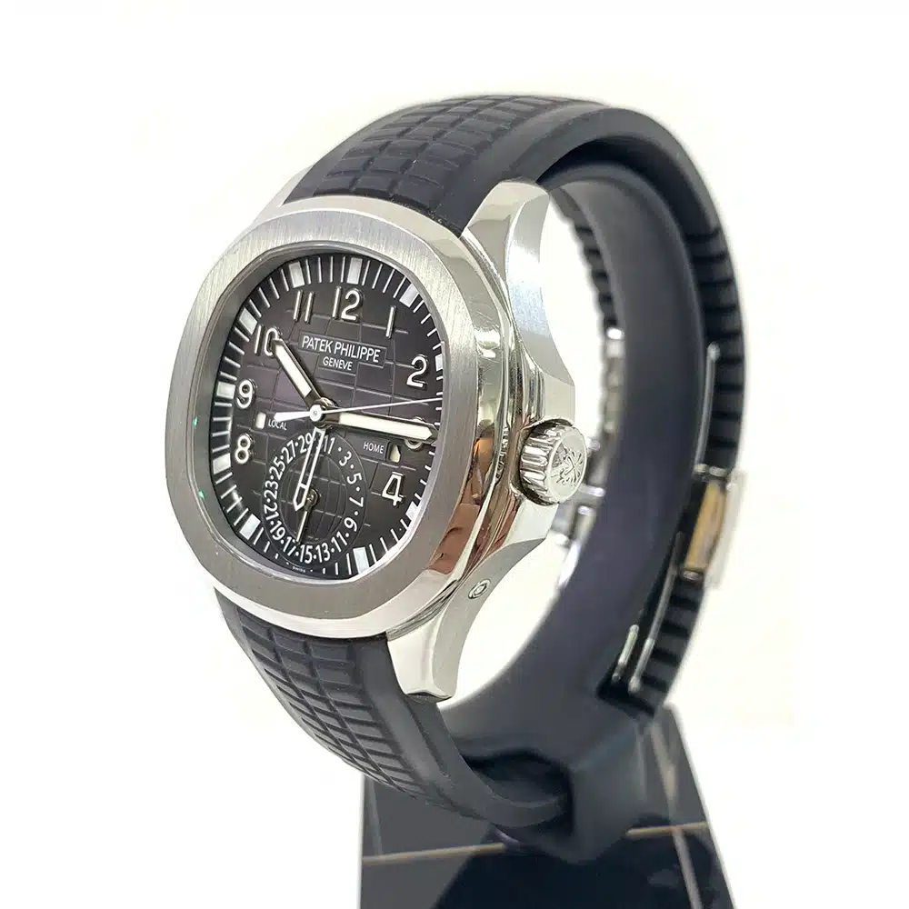 Patek Philippe Aquanaut Travel Time 5164A-001 Stainless Steel With Black Rubber Watch Black Dial 2013 – image 5