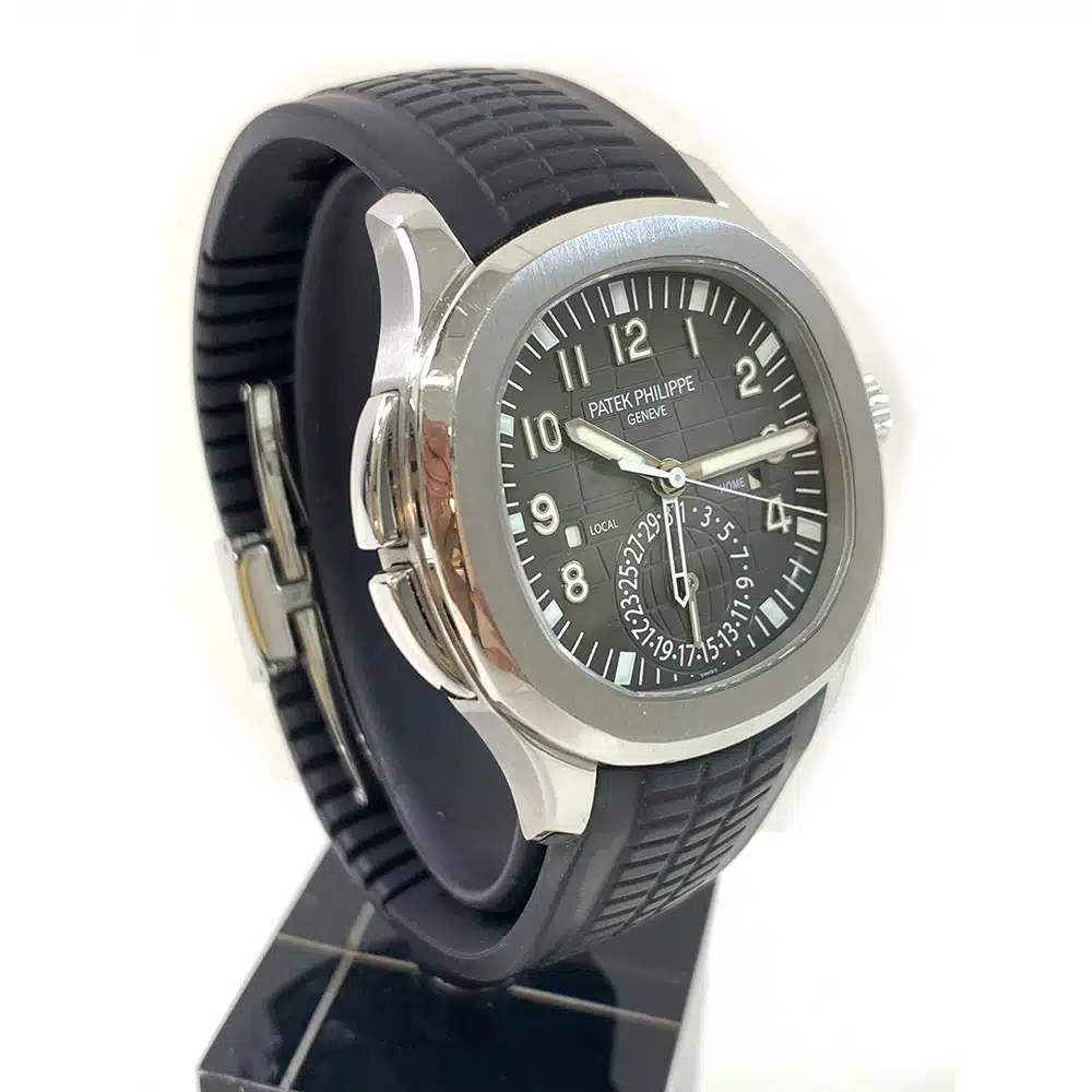 Patek Philippe Aquanaut Travel Time 5164A-001 Stainless Steel With Black Rubber Watch Black Dial 2013 – image 6