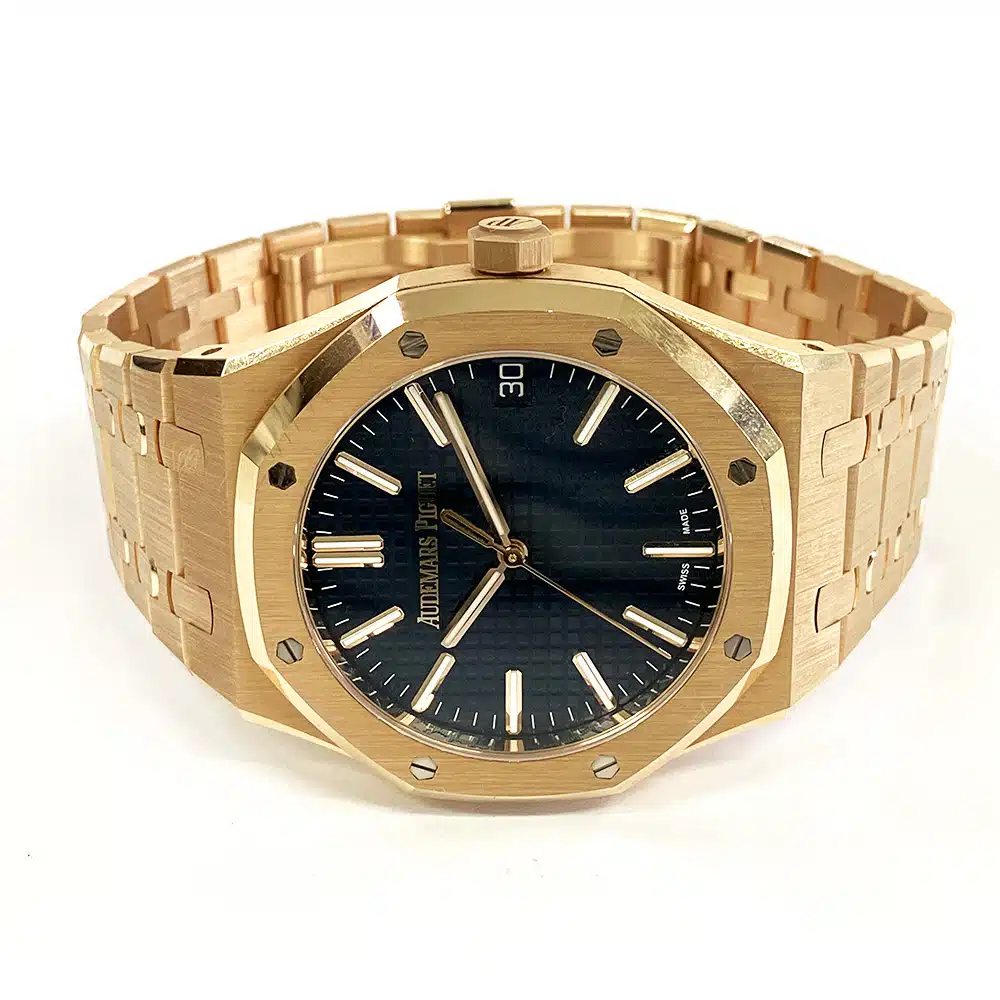 Audemars Piguet Royal Oak 15510OR.OO.1320OR.03 41mm Rose Gold with Blue Dial Watch 2023 – image 4