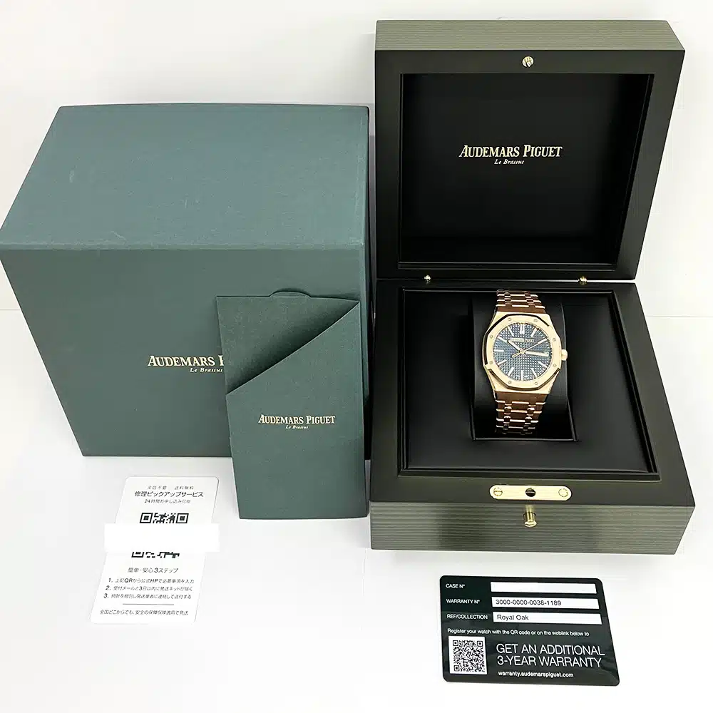 Audemars Piguet Royal Oak 15510OR.OO.1320OR.03 41mm Rose Gold with Blue Dial Watch 2023 – image 10