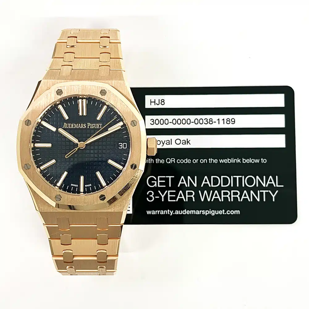 Audemars Piguet Royal Oak 15510OR.OO.1320OR.03 41mm Rose Gold with Blue Dial Watch 2023 – image 2