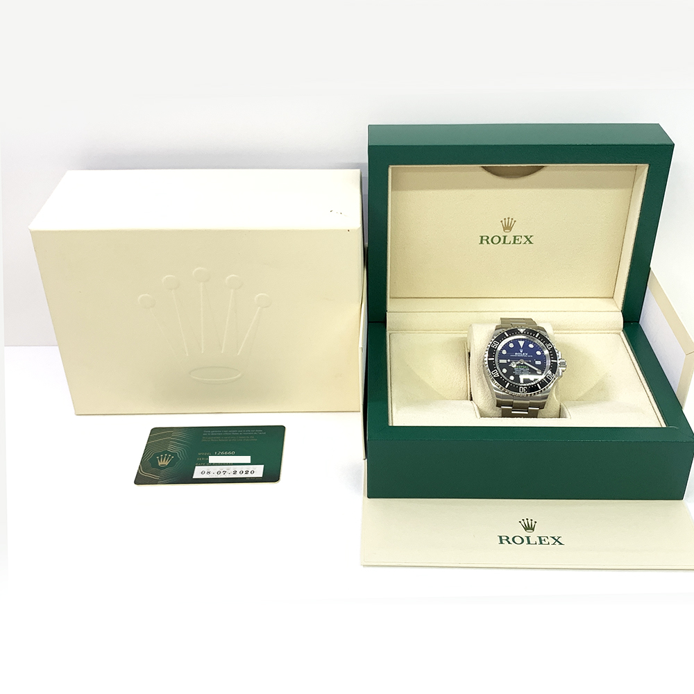 Rolex Sea-Dweller Deepsea 44mm Oyster 126660 Stainless Steel Watch Blue Dial