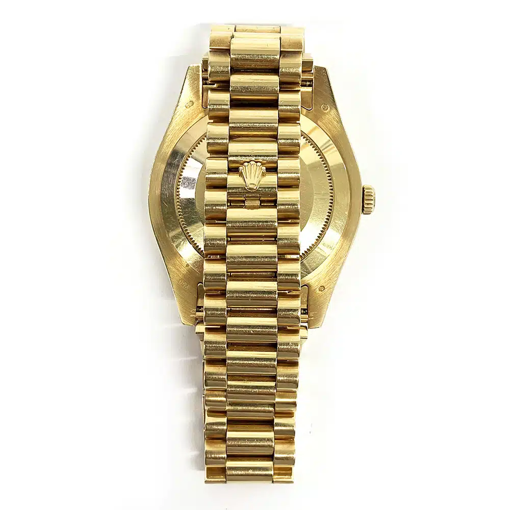 Rolex Day-Date II 218398BR 41mm Yellow Gold with Champagne Diamond Dial Watch – image 5